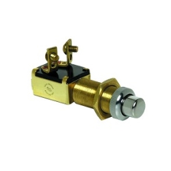 Inbouwdrukknop chroom