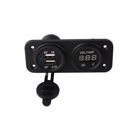 USB stopcontact met voltmeter