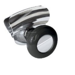 Stuurknop RVS met zwarte knop