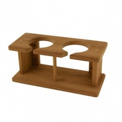 Teakhouten wijnglazenrek 2