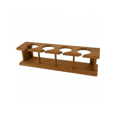 Teakhouten wijnglazenrek 4