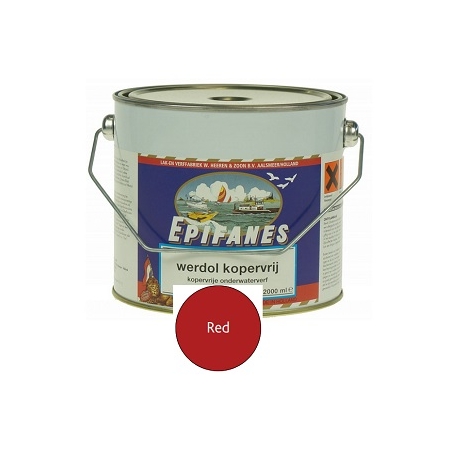 Epifanes Werdol Kopervrij rood 2000 ml.