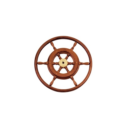 Houten stuurwiel met hoepel 46 cm
