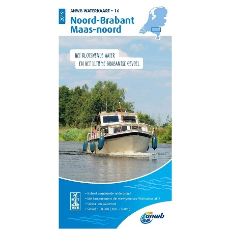 ANWB waterkaart 16 Noord-Brabant Maas-noord