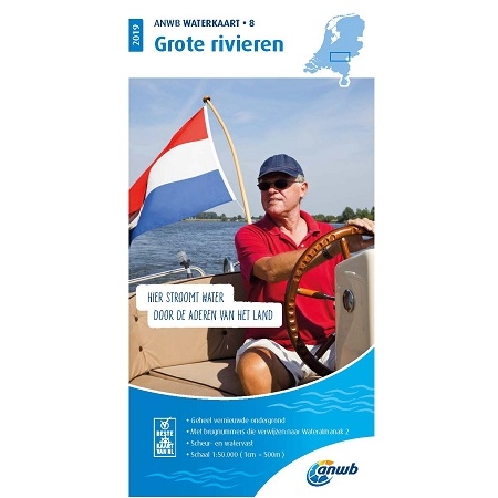 ANWB waterkaart 8 Grote Rivieren