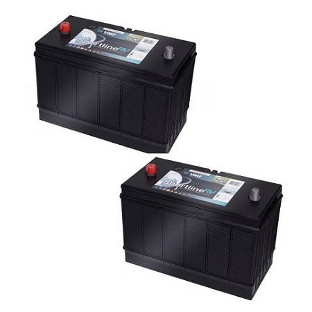 2 stuks VMF Sportline accu 102-105 Ah