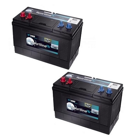 2 stuks VMF Sportline accu VDC31M 105 Ah Deep Cycle