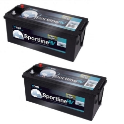 2 stuks VMF Sportline accu 180 Ah
