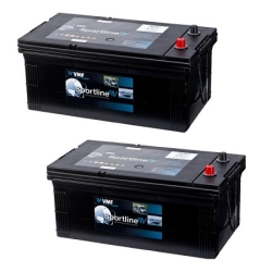 2 stuks VMF Sportline accu 225 Ah