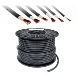 Accukabel 25 mm2 zwart dubbel geïsoleerd