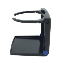 Uitklapbare kunststof bekerhouder zwart