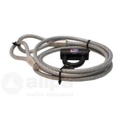 Allpa Geplastificeerde Anti-Diefstal-Kabel met slot - L=3m