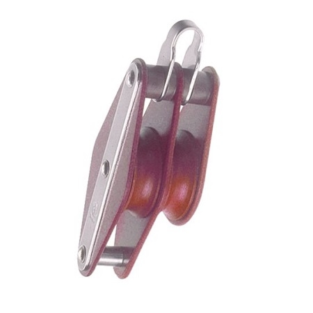 Jachtblok HYE 2-schijf met beugel en hondsvot Tufnol