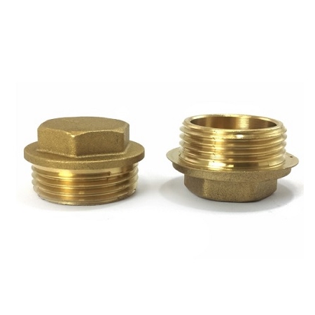 plug messing buitendraad