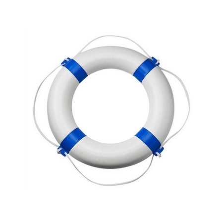 Reddingsboei klein wit/blauw