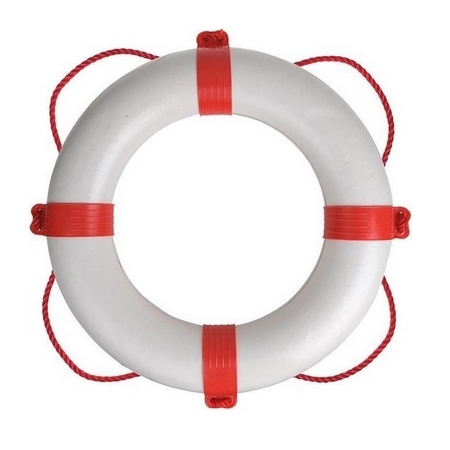Reddingsboei groot wit/rood