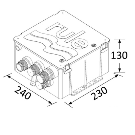 Rule douche afvoerset nieuw tekening