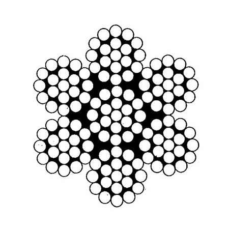 7 x 19 Staaldraad RVS 4 mm