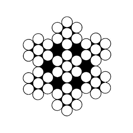 7 x 7 Staaldraad RVS 3 mm