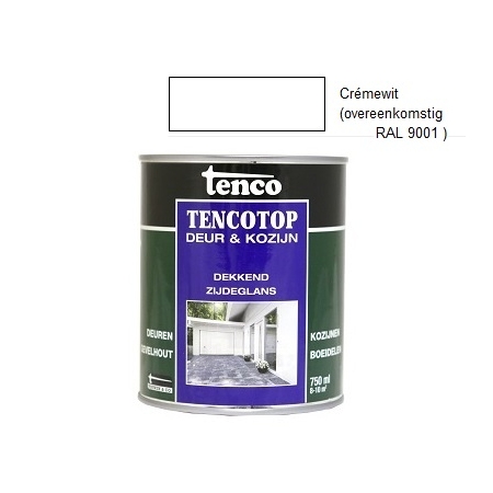 TencoTop dekkend zijdeglans 9001 creme-wit
