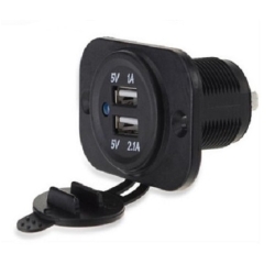 USB stopcontact met 2 aansluitingen