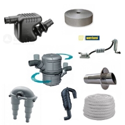 Uitlaatsysteem waterlock zwanenhals spiegeldoorvoer