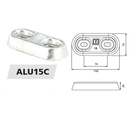 Vetus ALU15C aluminium anode