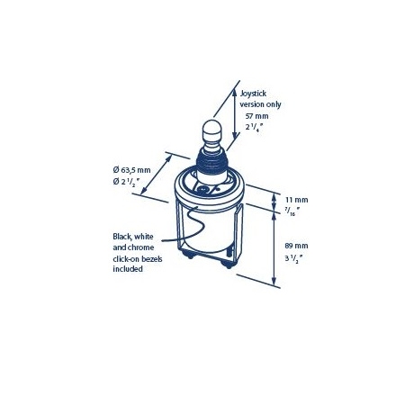 Vetus BPSR bedieningspaneel tekening