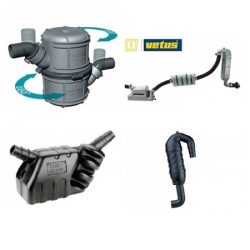 Waterlocks, zwanenhals, Vetus uitlaatsystemen