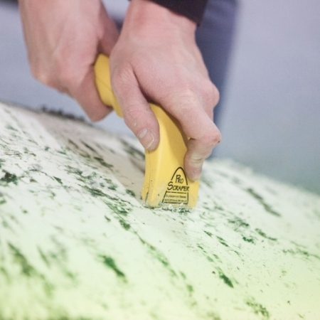 gelplane foto aan het werk