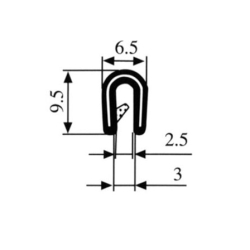 Klemprofiel 1 - 3 mm zwart