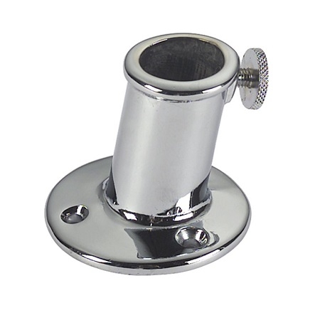 Vlaggenstokhouder verchroomd 16 mm